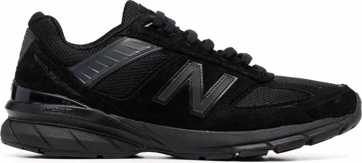 Logo-Patch Panelled Suede Sneakers