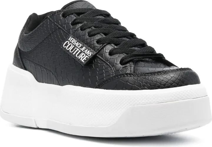 Logo-Patch Round-Toe Sneakers - Image 2