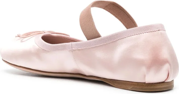 Logo-Patch Satin Ballet Flats - Image 3