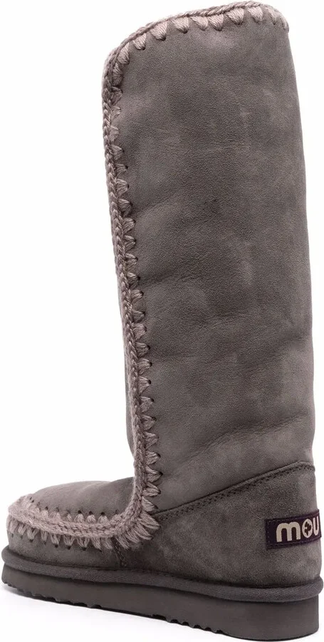 Logo-Patch Sheepskin Boots - Image 3