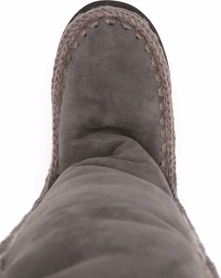 Logo-Patch Sheepskin Boots - Image 4