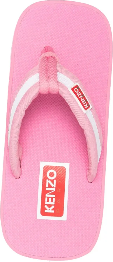 Logo-Patch Striped Flip Flops - Image 4