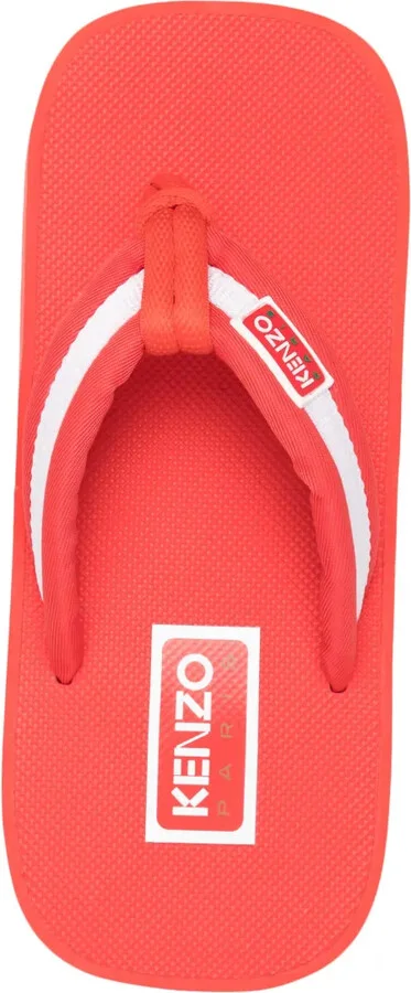 Logo-Patch Striped Flip Flops - Image 4