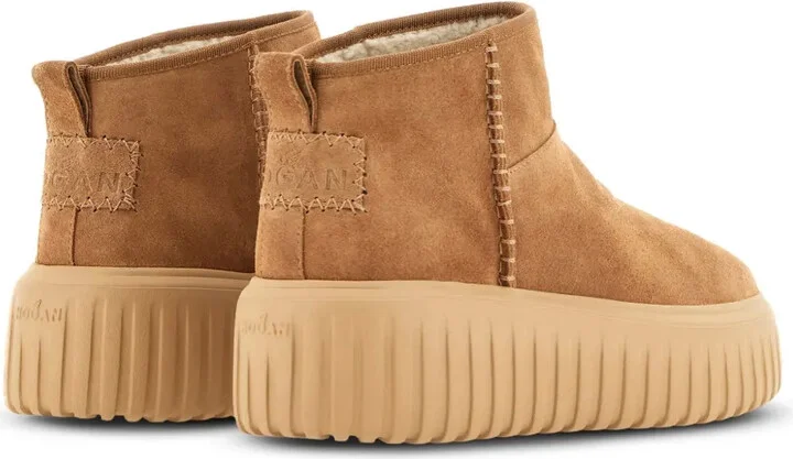 Logo-Patch Suede Boots - Image 3