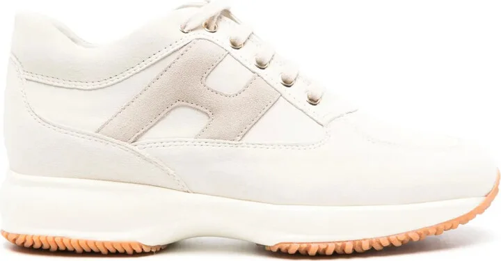 Logo-Patch Suede-Panelled Sneakers