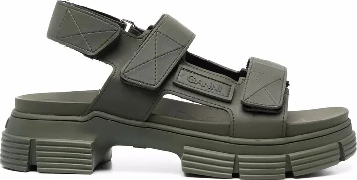 Logo Patch Touch-Strap Sandals