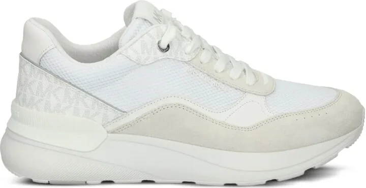 Logo-Pattern Mesh Sneakers