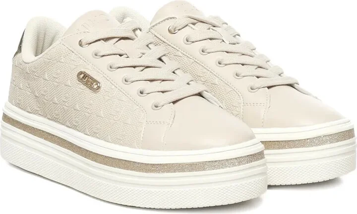 Logo-Pattern Platform Low-Top Sneakers - Image 2