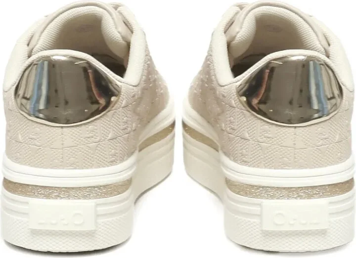 Logo-Pattern Platform Low-Top Sneakers - Image 3
