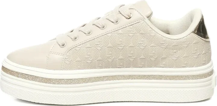 Logo-Pattern Platform Low-Top Sneakers - Image 4