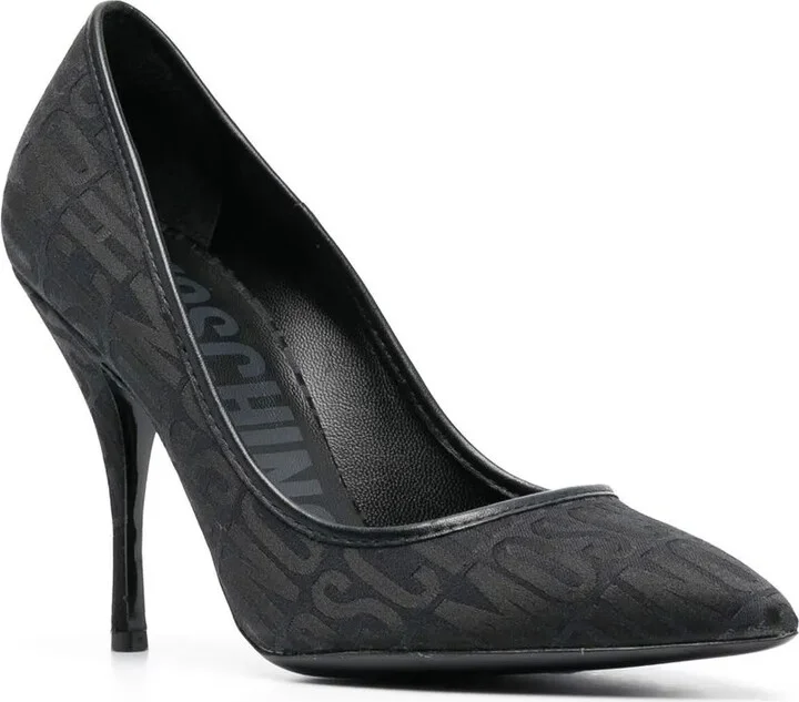 Logo-Pattern Stiletto Pumps - Image 2