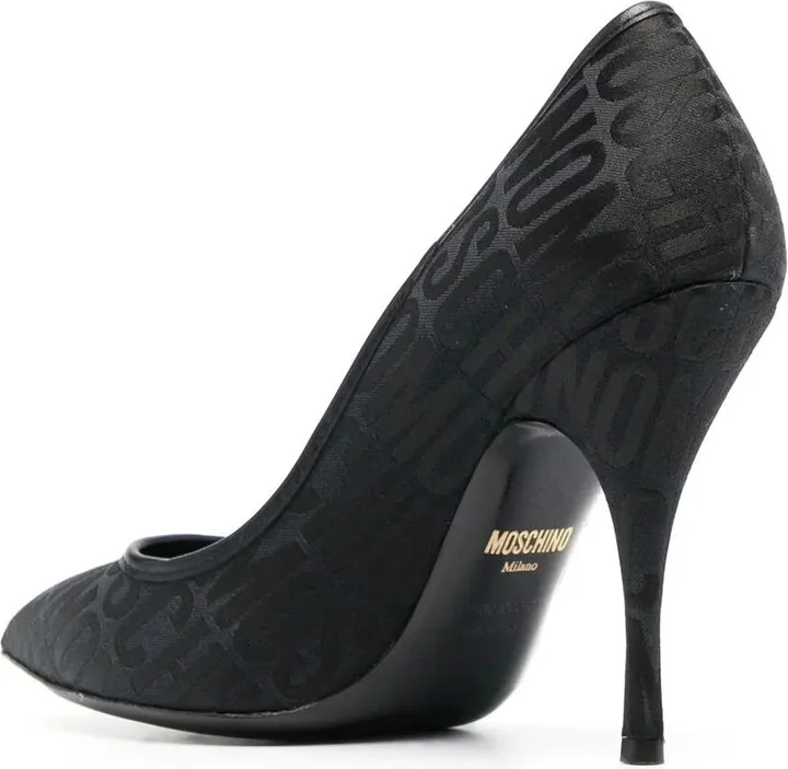 Logo-Pattern Stiletto Pumps - Image 3