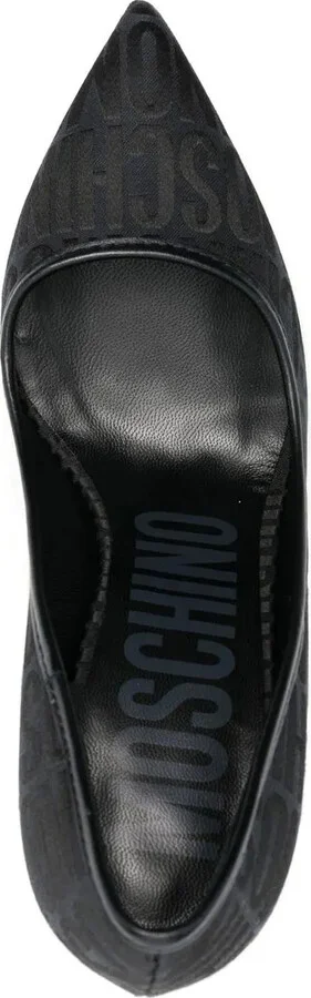 Logo-Pattern Stiletto Pumps - Image 4