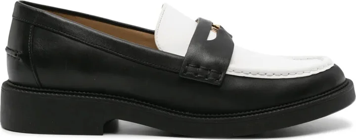 Logo-Penny Leather Loafers