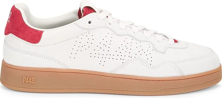 Logo Perforated Leather Sneakers