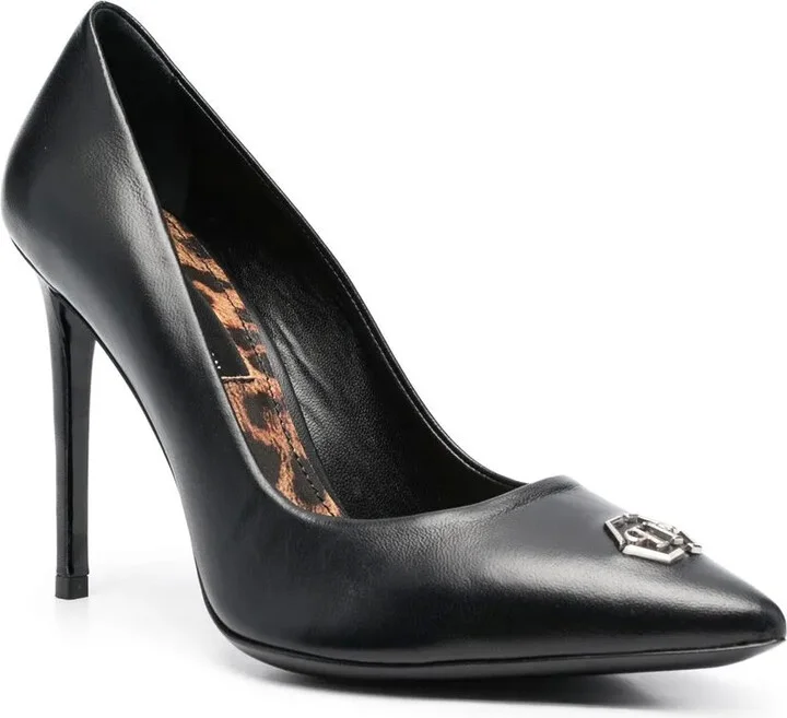 Logo-Plaque 100mm Heeled Pumps - Image 2