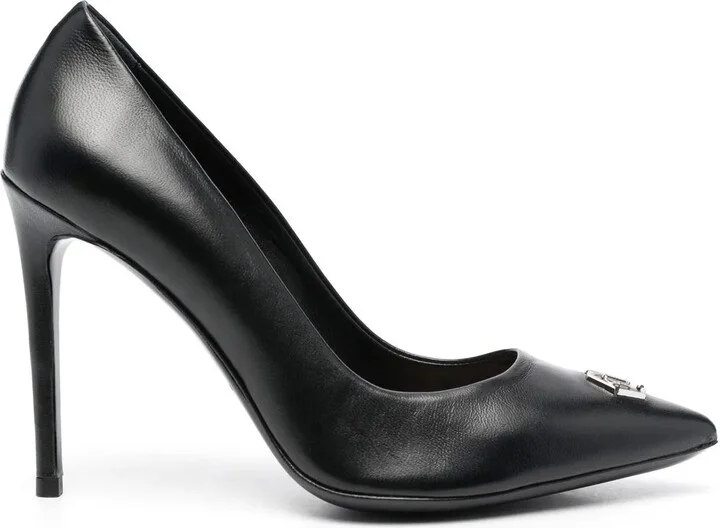 Logo-Plaque 100mm Heeled Pumps