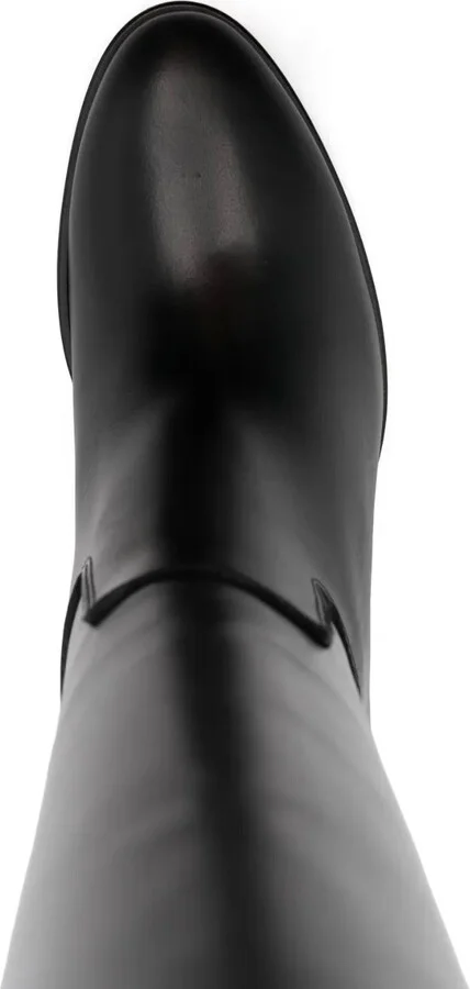 Logo-Plaque 65mm Leather Knee-Length Boots - Image 4