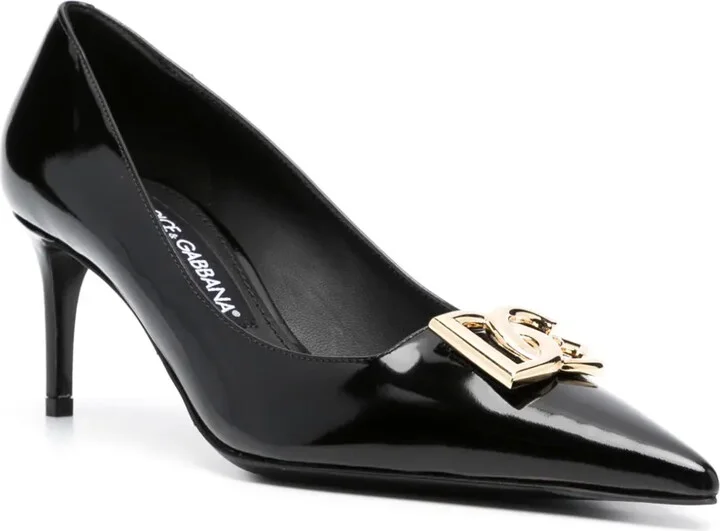 Logo-Plaque 75mm Leather Pumps - Image 2