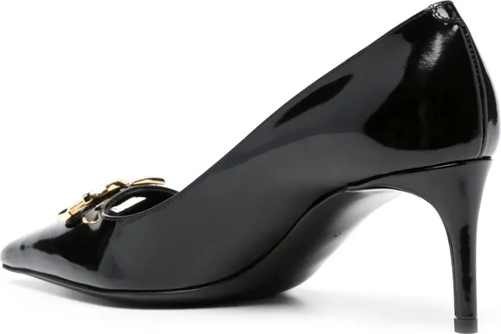 Logo-Plaque 75mm Leather Pumps - Image 3