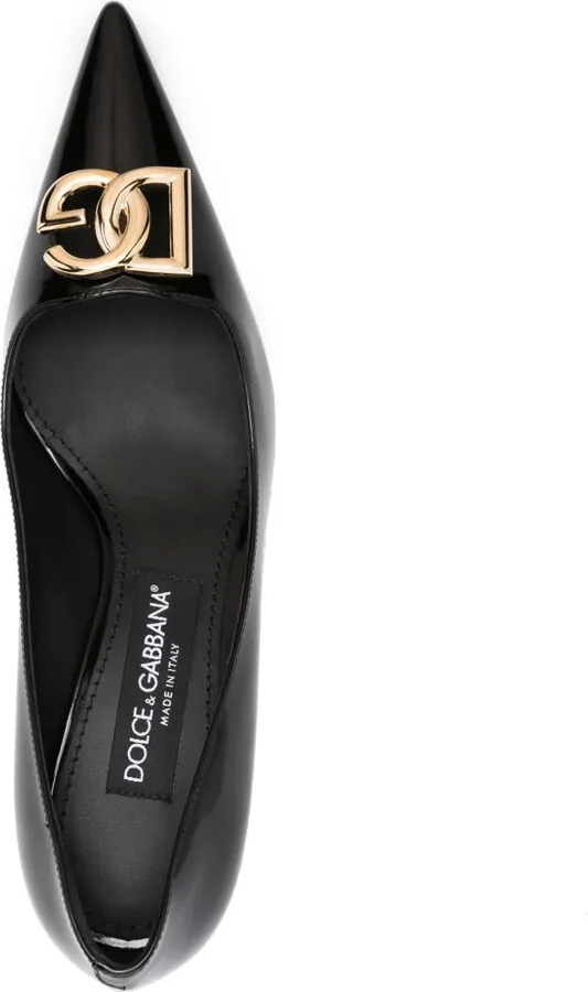 Logo-Plaque 75mm Leather Pumps - Image 4