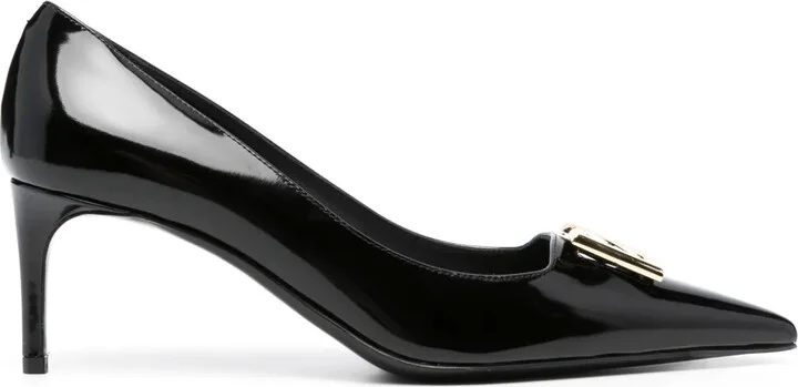 Logo-Plaque 75mm Leather Pumps