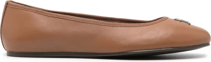 Logo-Plaque Ballerina Shoes