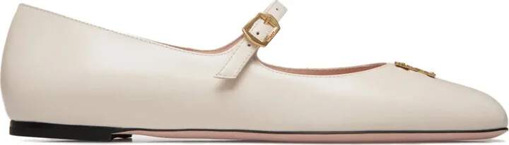 Logo-Plaque Ballerina Shoes