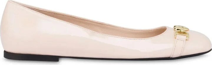 Logo-Plaque Ballerina Shoes
