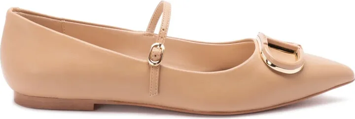 Logo-Plaque Ballet Flats