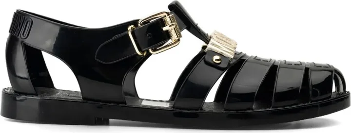 Logo-Plaque Buckle Sandals
