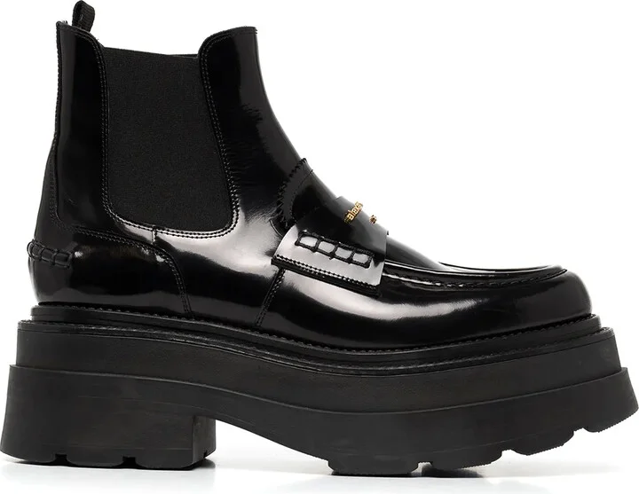 Logo-Plaque Chunky Sole Boots