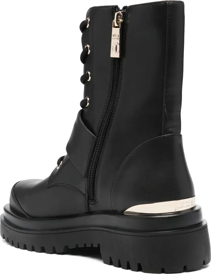 Logo-Plaque Combat Boots - Image 3