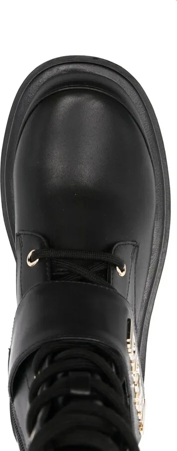 Logo-Plaque Combat Boots - Image 4
