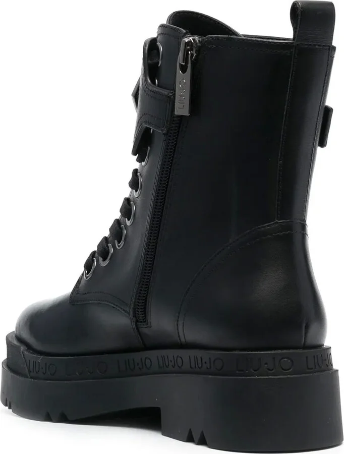Logo-Plaque Combat Boots - Image 3