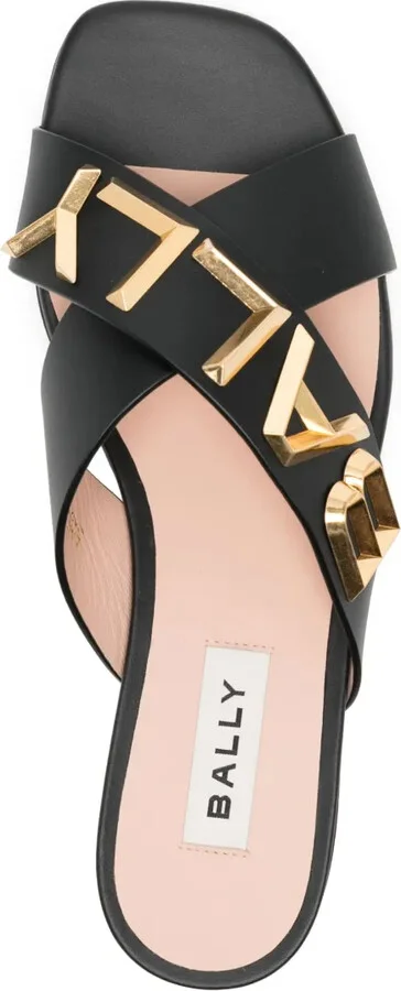 Logo-Plaque Crossover Sandals - Image 4