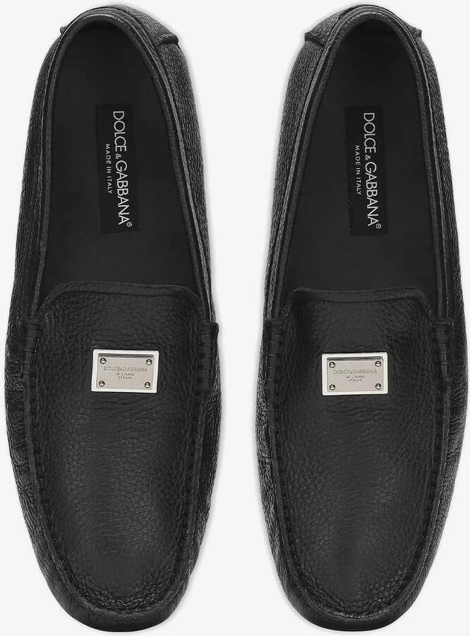 Logo Plaque Deerskin Loafers - Image 2