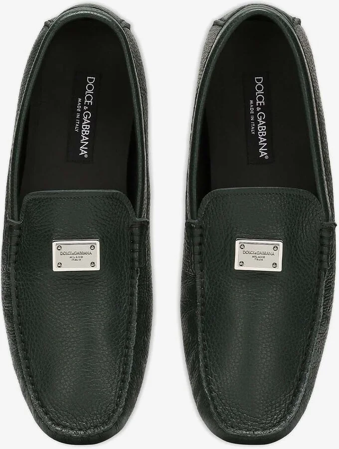 Logo Plaque Deerskin Loafers - Image 2