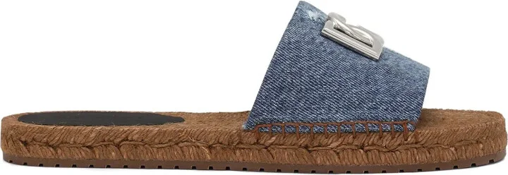 Logo-Plaque Denim Espadrilles
