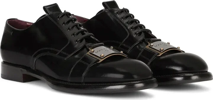 logo-plaque Derby shoes - Image 2