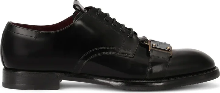 logo-plaque Derby shoes