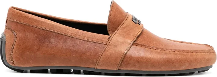 Logo-Plaque Detail Loafers