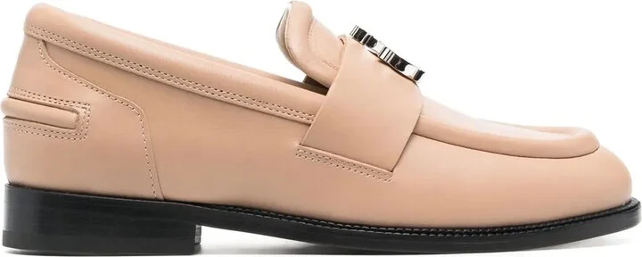 Logo-Plaque Detail Loafers