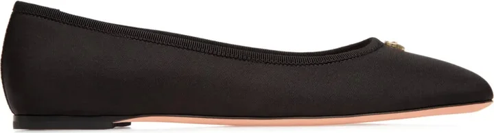 Logo-Plaque Flat Ballerina Shoes