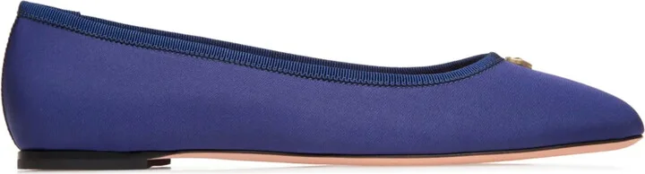 Logo-Plaque Flat Ballerina Shoes