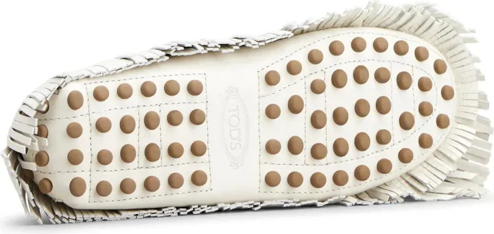 Logo-Plaque Franged Leather Loafers - Image 4