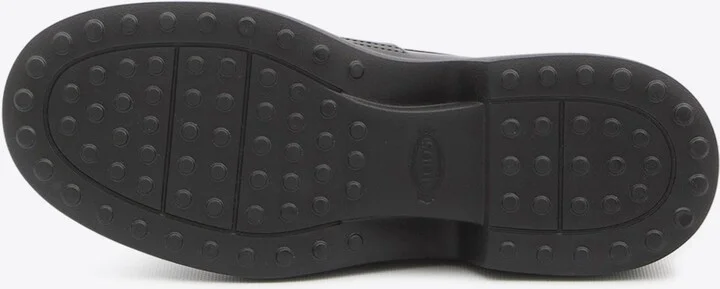 Logo Plaque Glossy Leather Loafers - Image 3