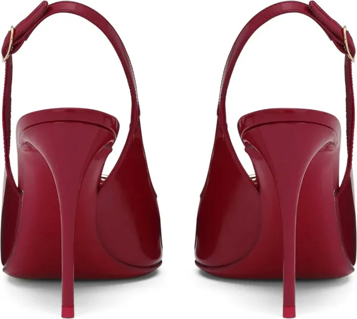 Logo-Plaque Heeled Slingback Pumps - Image 3