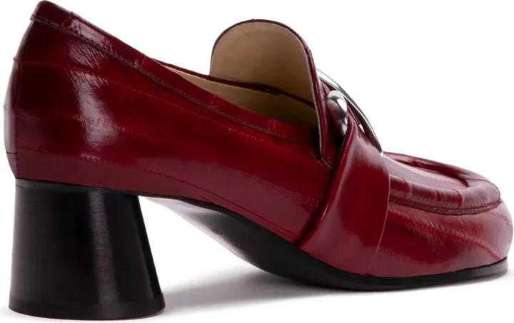 Logo Plaque High-Heeled Loafers - Image 3