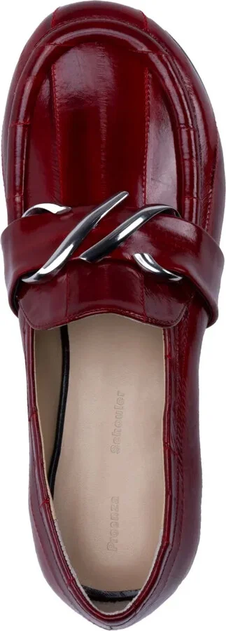 Logo Plaque High-Heeled Loafers - Image 4